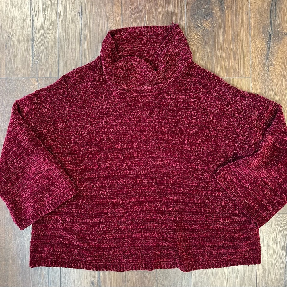 Margeaux & Ellie Soft Burgundy Cowl‎ Neck Sweater SZ XL